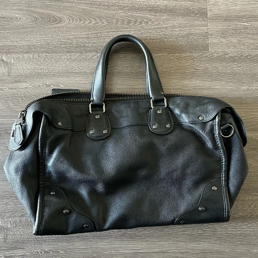 EUC!!! Coach Rhyder 1941 Collection Black Pebbled Leather Satchel Handbag - Picture 4 of 14